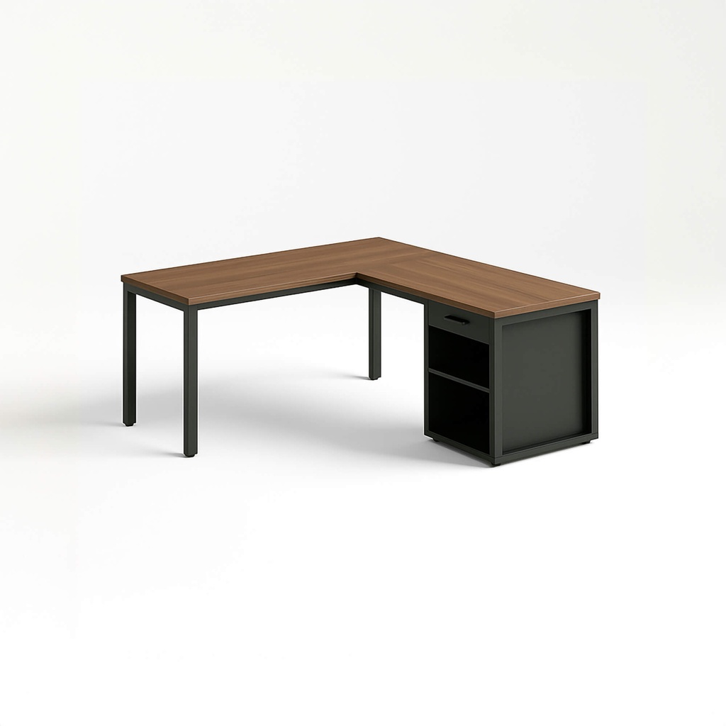 [FURN_1118] Bureau d'angle avec siège à gauche